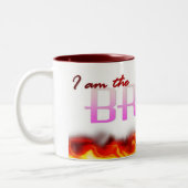 Ik ben de bruidvormer tweekleurige koffiemok (Links)