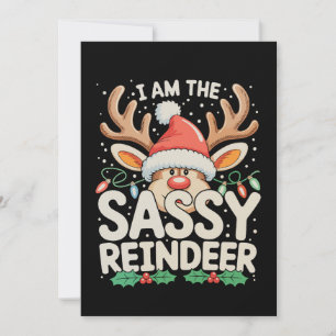Ik Ben De Brutaal Rendier Kerst Familie Kerstmis Feestdagenkaart