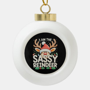 Ik Ben De Brutaal Rendier Kerst Familie Xmas Keramische Bal Ornament