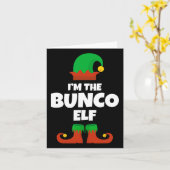 Ik ben de Bunco Elf familie pyjama kerst grappig m Kaart (Gele Bloem)