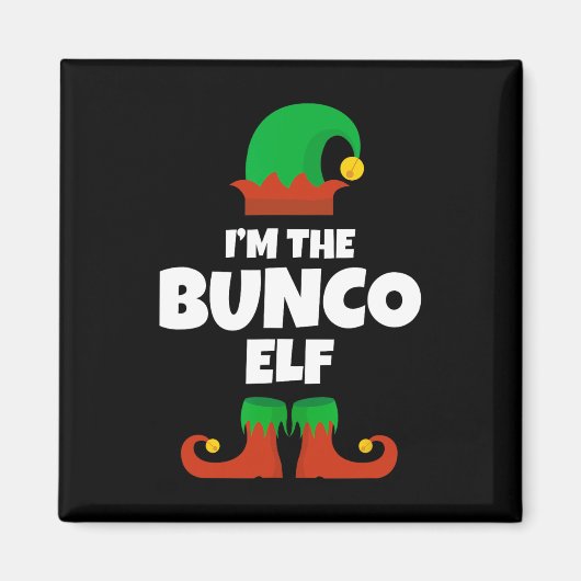 Ik ben de Bunco Elf familie pyjama kerst grappig m Magneet (Voorkant)