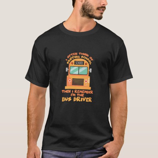 Ik Ben De Buschauffeur Rijschool T-shirt (Voorkant)