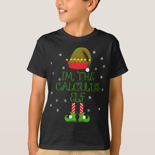 Ik ben de Calculus Elf Funny Teacher Xmas T-shirt (Voorkant)
