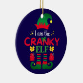 Ik ben de chagrijnige elf keramisch ornament (Rechts)