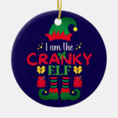 Ik ben de chagrijnige elf keramisch ornament (Voorkant)