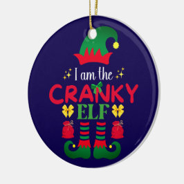 Ik ben de chagrijnige elf keramisch ornament
