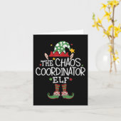 Ik ben de Chaos Coördinator Elf Fun Christmas Matc Kaart (Gele Bloem)