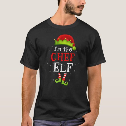 Ik ben de Chef Elf Group die kerstpyjama's met elk T-shirt (Voorkant)