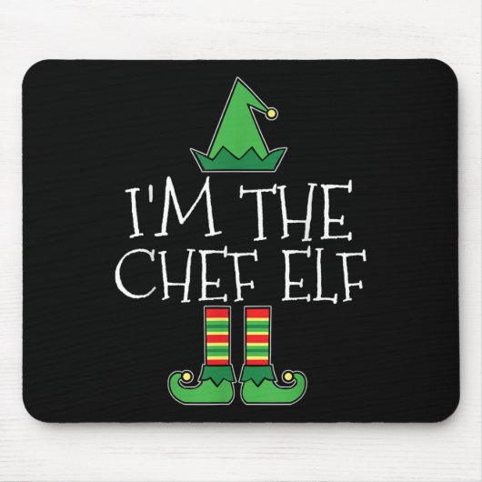 Ik ben de Chef Elf Matching Family Group Christmas Muismat (Voorkant)