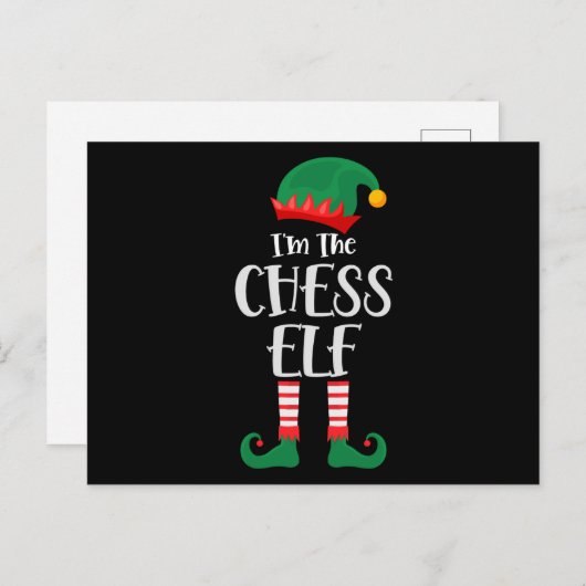 Ik ben de Chess Elf die Kerstmis aanpast Briefkaart (Voorkant / Achterkant)