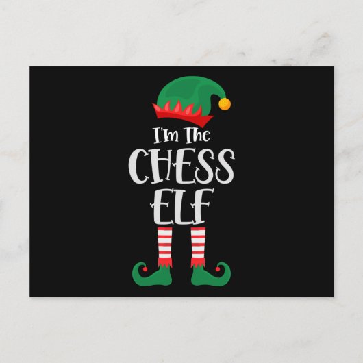 Ik ben de Chess Elf die Kerstmis aanpast Briefkaart (Voorkant)