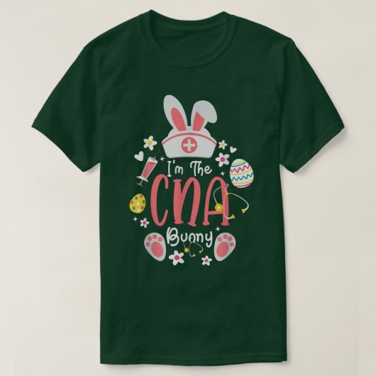 Ik ben de CNA Bunny Cute Bunnies Scrub Nurse Life  T-shirt (Design voorkant)