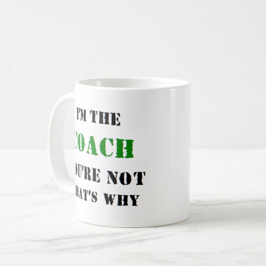 ik ben de coach koffiemok (Voorkant links)