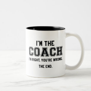Ik ben de coach tweekleurige koffiemok