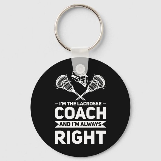 Ik ben de coach van Lacrosse Sleutelhanger (Voorkant)