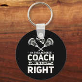 Ik ben de coach van Lacrosse Sleutelhanger (Voorkant)