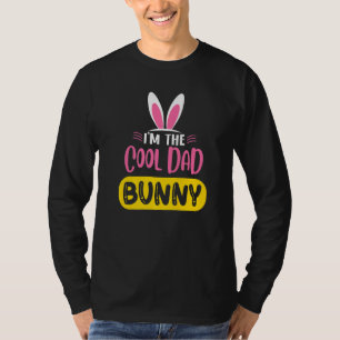 Ik ben de Cool Dad Bunny Rabbit Ears Egg Funny Eas T-shirt
