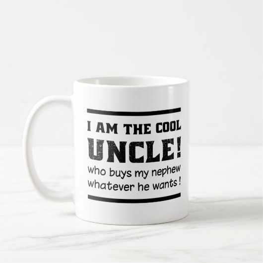 Ik ben de Cool Oom Classic Funny Oom Quote Gift Koffiemok (Links)