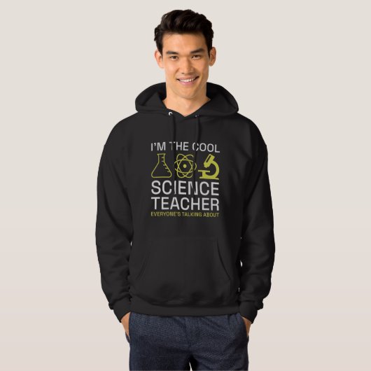 Ik ben de Cool Science Teacher Hoodie (Voorkant volledig)