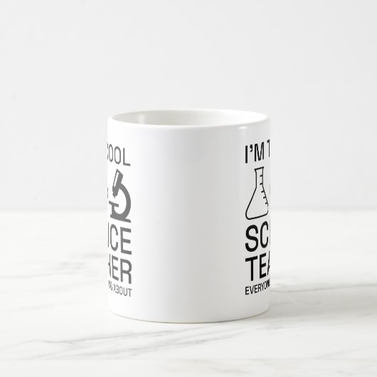 Ik ben de Cool Science Teacher Koffiemok (Center)