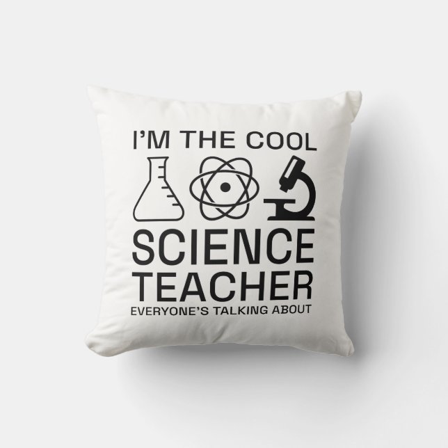 Ik ben de Cool Science Teacher Kussen (Voorkant)