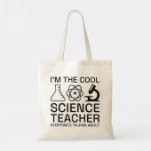 Ik ben de Cool Science Teacher Tote Bag (Achterkant)