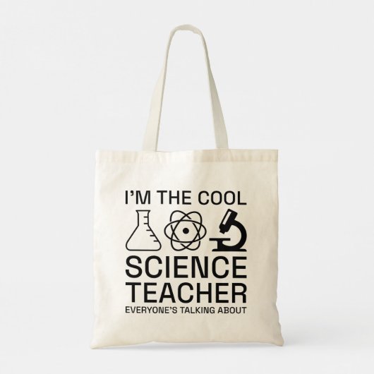 Ik ben de Cool Science Teacher Tote Bag (Achterkant)