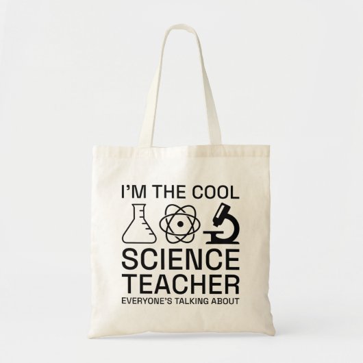 Ik ben de Cool Science Teacher Tote Bag (Voorkant)