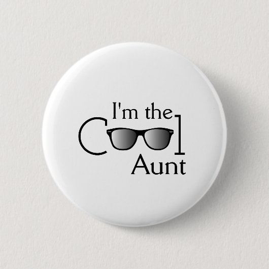 Ik ben de Cool tante Ronde Button 5,7 Cm (Voorkant)