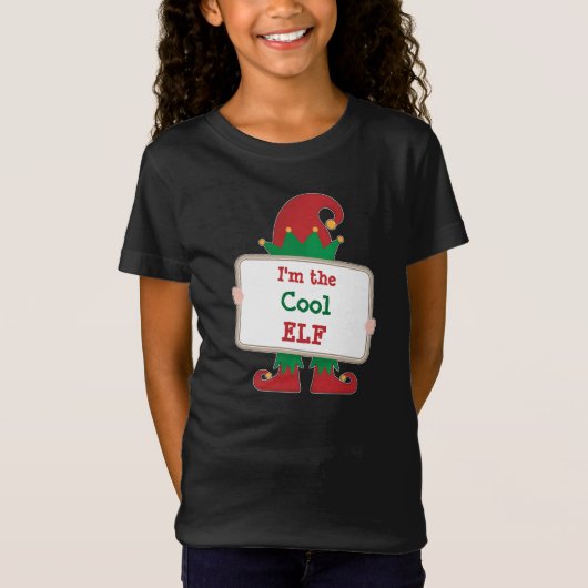 Ik ben de coole elf | Persoonlijke Kerstelf T-shirt (Voorkant)