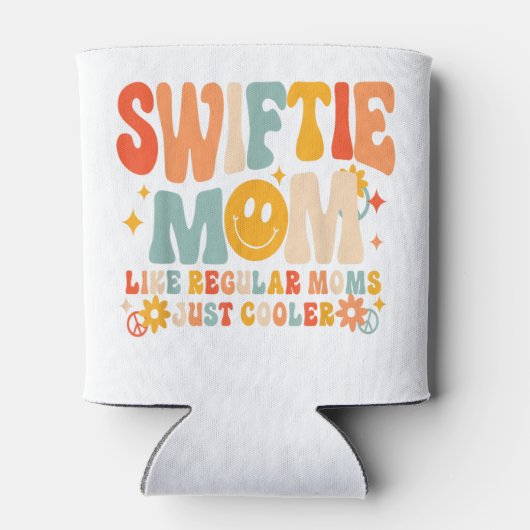 Ik ben de coole moeder, ik ben Retro Groovy M Blikjeskoeler (Achterkant)