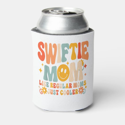 Ik ben de coole moeder, ik ben Retro Groovy M Blikjeskoeler (Blikje Achterkant)