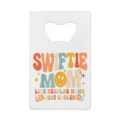 Ik ben de coole moeder, ik ben Retro Groovy M Creditkaart Flessenopener (Achterkant)