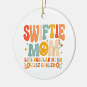 Ik ben de coole moeder, ik ben Retro Groovy M Keramisch Ornament (Links)