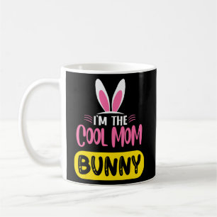 Ik ben de coole moeder konijntje oren eitjes paasd koffiemok