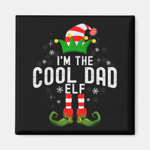 Ik ben de Coole Vader Elf Kerstmis Familie Pyjama  Magneet