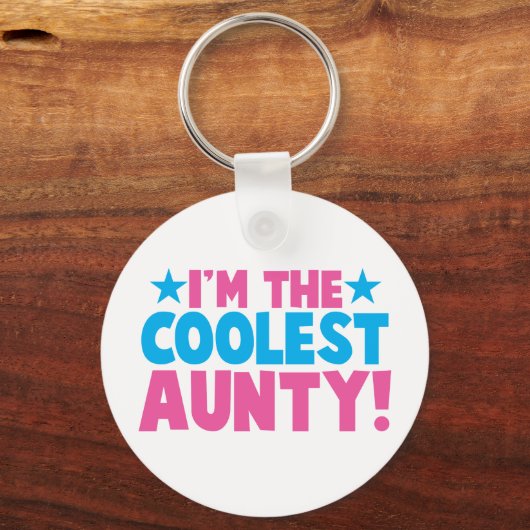 Ik ben de COOLEST Aunty. Sleutelhanger (Voorkant)