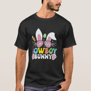 Ik ben de Cowboy Bunny Pasen Dag Western Cowboy Ko T-shirt