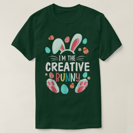 Ik ben de Creative Bunny Matching Family Easter Pa T-shirt (Design voorkant)