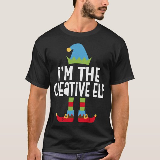 Ik ben de Creative Elf Matching Kerstkostuum T-shirt (Voorkant)