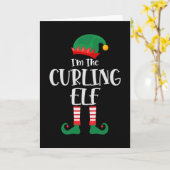 Ik ben de curling-elf die past bij Kerstmis Kaart (Gele Bloem)