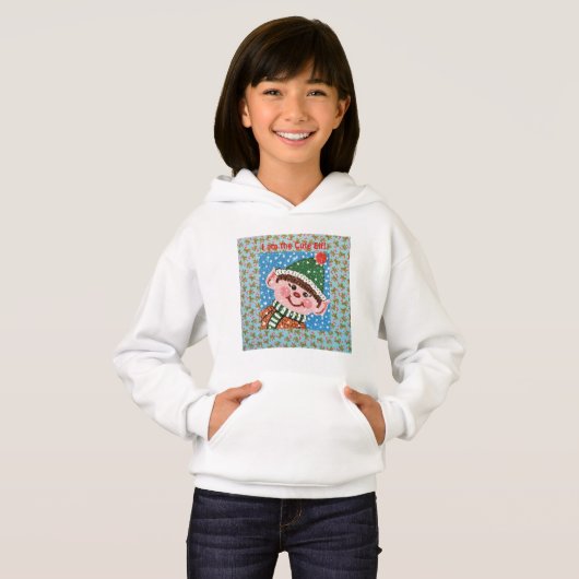 Ik ben de Cute Elf Hoodie (Voorkant volledig)