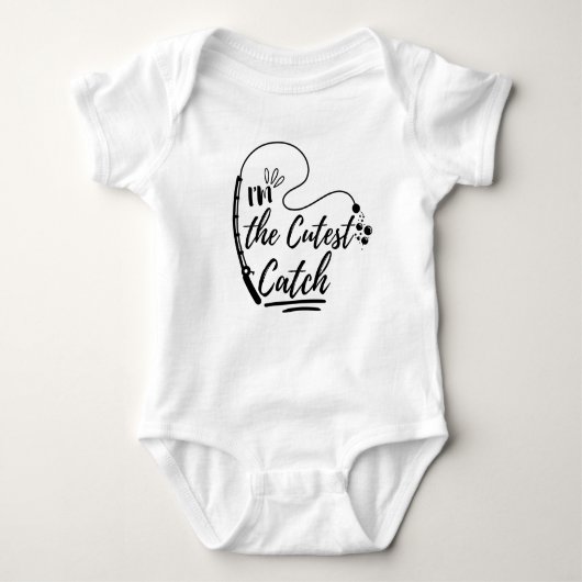 Ik ben de Cutest Catch Funny Gevist Gift for Littl Romper (Voorkant)