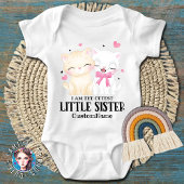 Ik ben de Cutest Little Sister Cute Cats Custom Romper