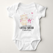 Ik ben de Cutest Little Sister Cute Cats Custom Romper (Voorkant)