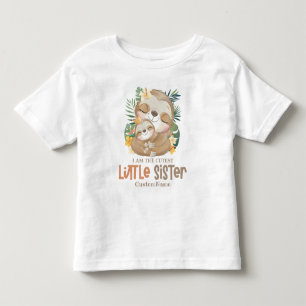 Ik ben de Cutest Little Sister Cute Sloths Custom Kinder Shirts