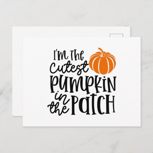 Ik ben de Cutest Pumpkin in de Patch Briefkaart (Voorkant / Achterkant)