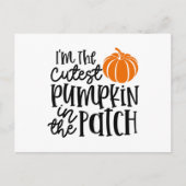 Ik ben de Cutest Pumpkin in de Patch Briefkaart (Voorkant)