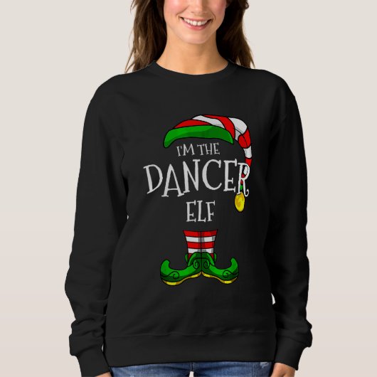 Ik ben de danser Elf Groep Kerst Overeenkomstig Fa Trui (Voorkant)
