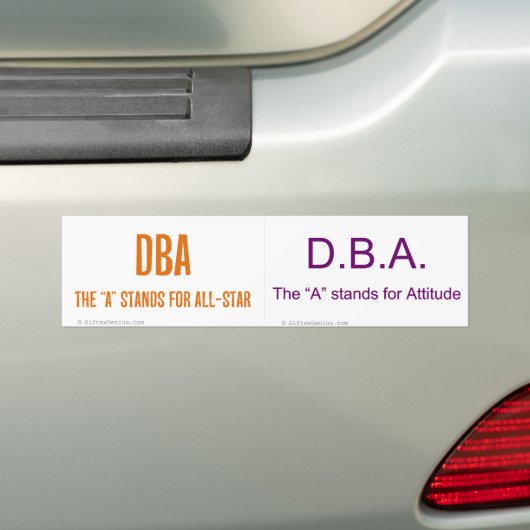 Ik ben de DBA en ik zeg dat dus Bumpersticker (Op auto)
